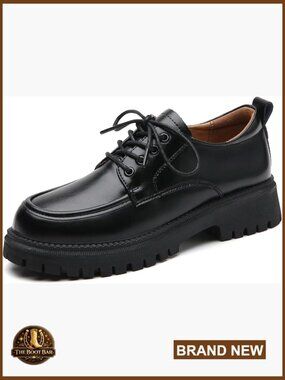 Women's Classic Oxfords - Lace Up Leather Casual Dress Work Shoes